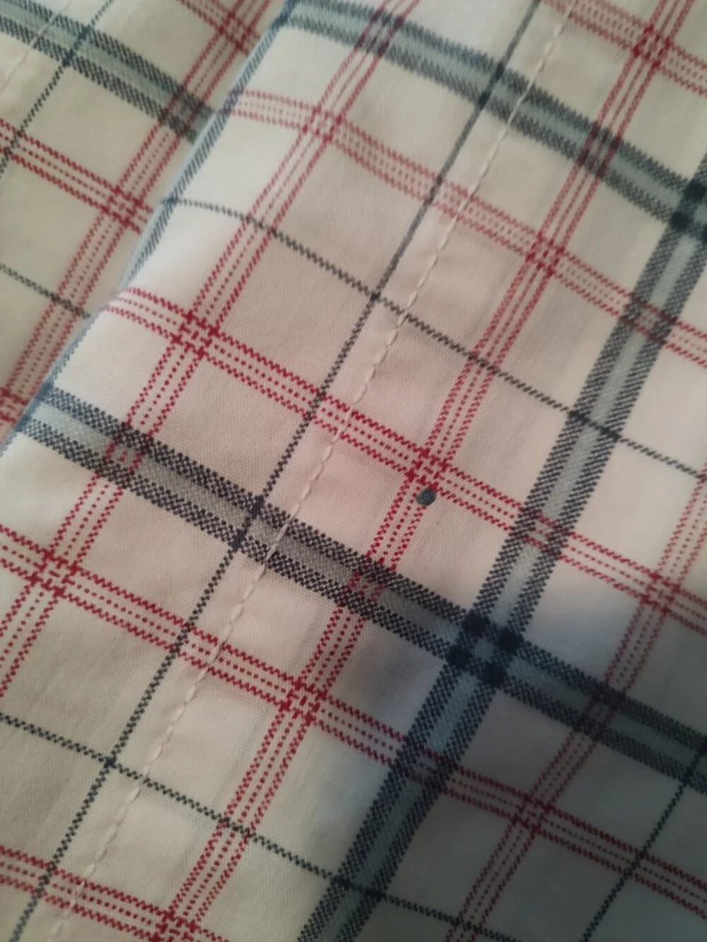 Red white blue striped USA made full-sized sheet set